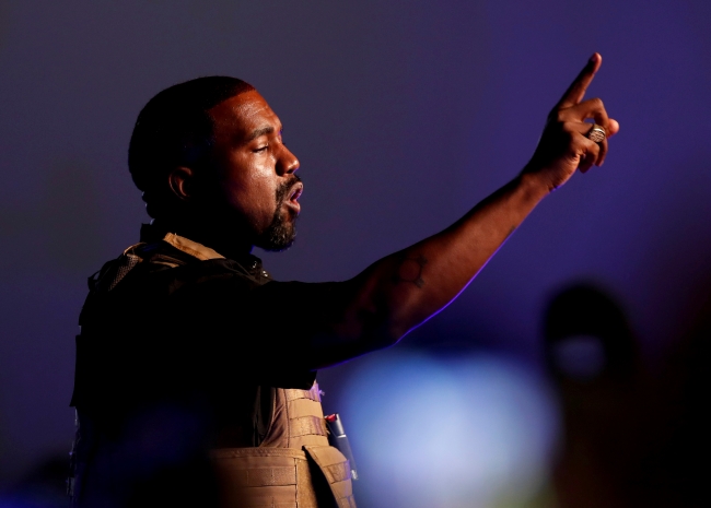 Rapçi Kanye West başkanlık adaylığı için ilk mitingini Güney Carolina/Kuzey Charleston'da 19 Temmuz’da düzenledi. Fotoğraf: Reuters